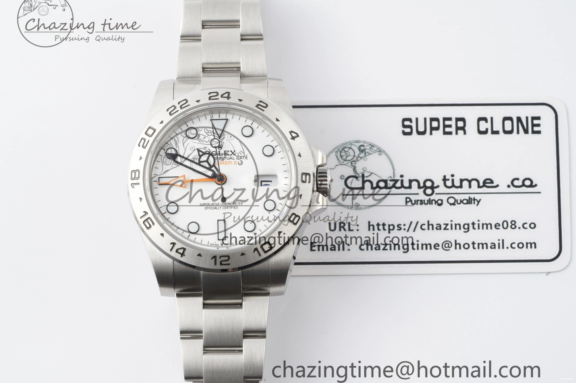 MiroTime 0117 Versatile Explorer II 42mm 216570 Black 904L SS JDF 1:1 Best Edition White Dial on Bracelet VR3285 CHS V 2174